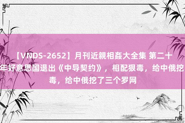 【VNDS-2652】月刊近親相姦大全集 第二十二巻 2019年好意思国退出《中导契约》，相配狠毒，给中俄挖了三个罗网