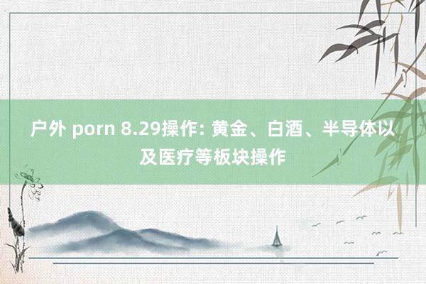 户外 porn 8.29操作: 黄金、白酒、半导体以及医疗等板块操作