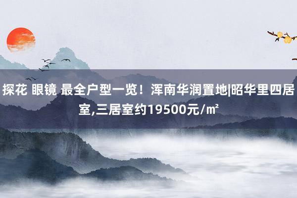 探花 眼镜 最全户型一览！浑南华润置地|昭华里四居室，三居室约19500元/㎡